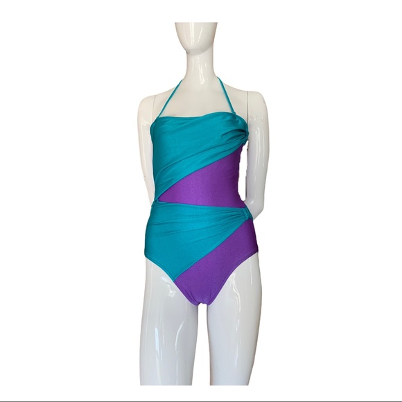 vintage 80s Oscar de la Renta swimsuit - Picture 3 of 17
